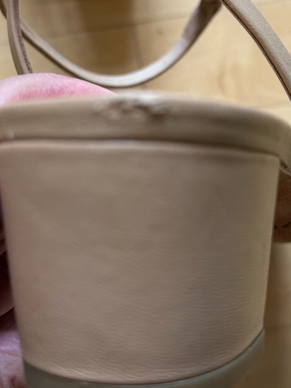 VINCE. tan twisted puffy front with a skinny velcro ankle strap,8.5 CB2701 - Picture 6 of 6